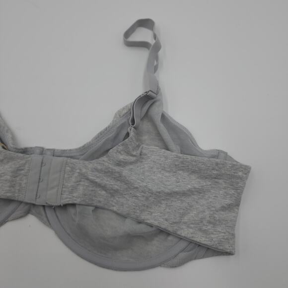 Skims Cotton Jersey Underwire Bra in Light Heather Grey Size 44H - Picture 7 of 8